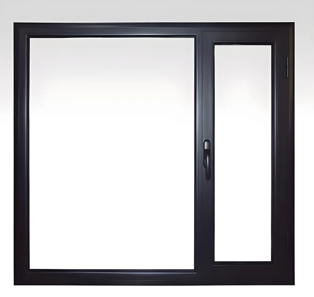 Ventana de rebatir, color negro mate (detalle)