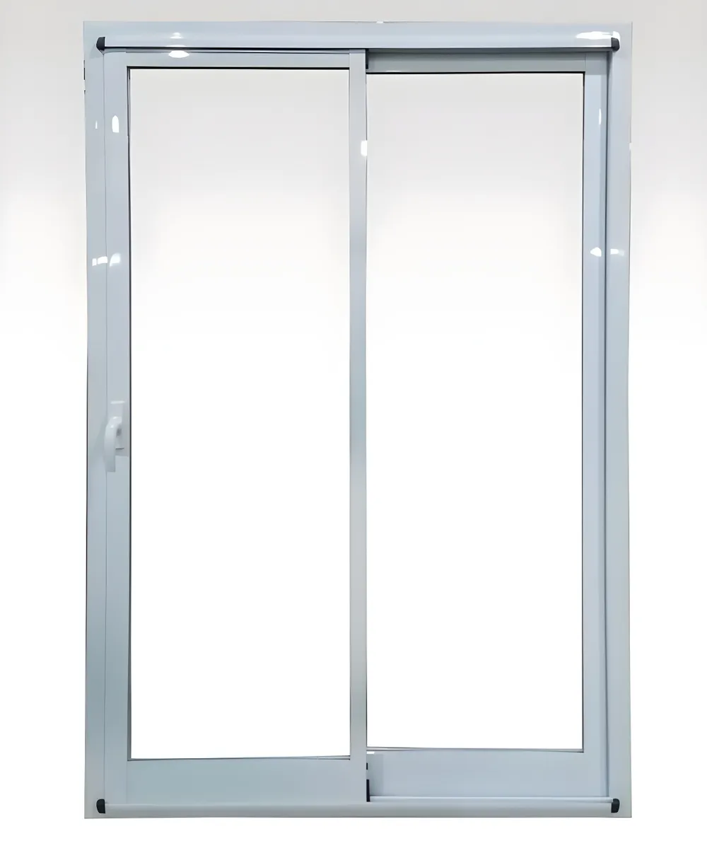 Puerta balcón corrediza 2 hojas simple (paño único), color blanco brillante