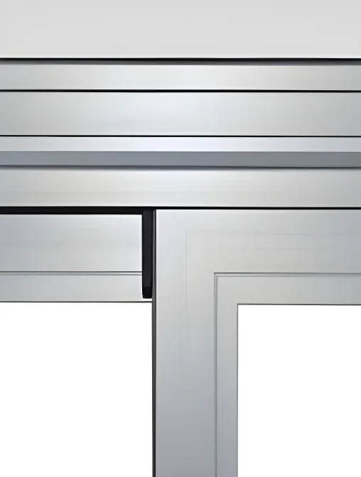 Ventana corrediza M3, color anodizado natural (detalle)