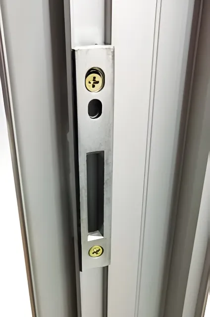 Puerta Balcón M7, color anodizado natural (detalle)