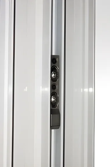 Puerta balcón corrediza con mosquitero (sin cajón compacto), color blanco (detalle)
