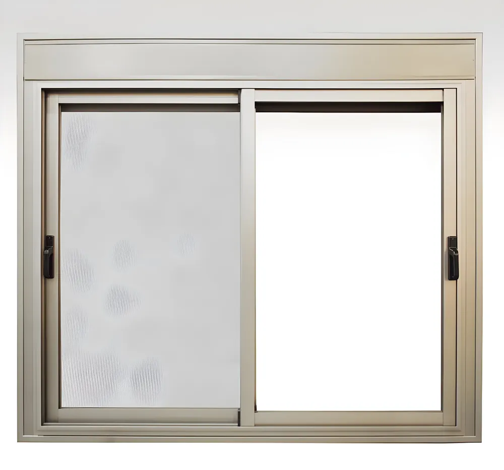 Puerta balcón corrediza, color anodizado peltre