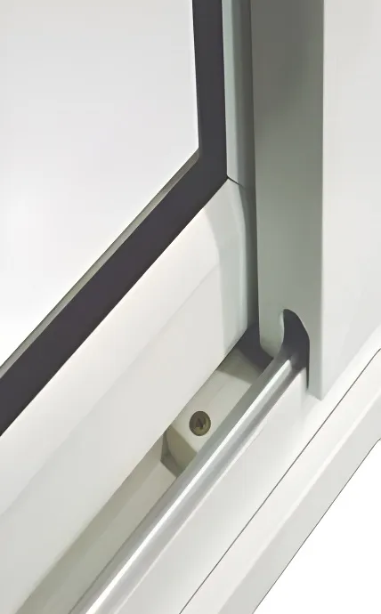 Ventana corrediza simple 2 hojas sin cajón, color blanco (detalle)