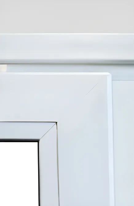 Ventana rebatible 1 hoja, color blanco (detalle)