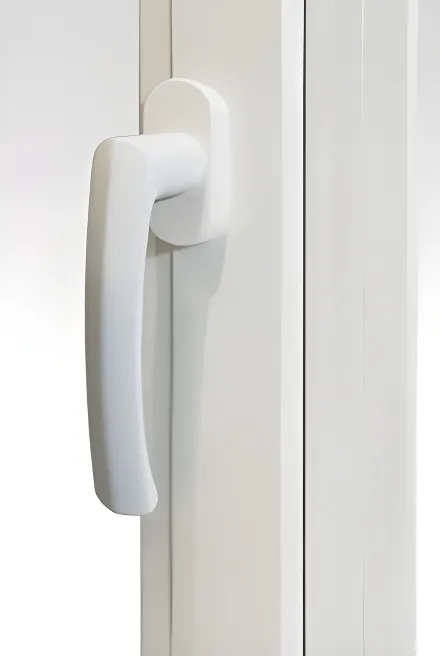 Ventana rebatible 1 hoja, color blanco (detalle)