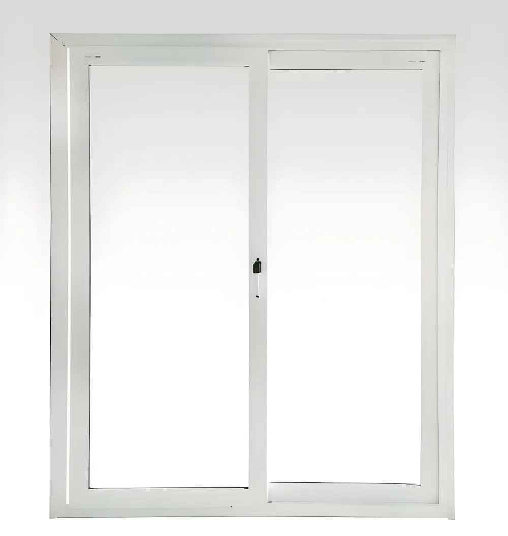 Puerta balcón corrediza simple (sin mosquitero, sin cajón), color blanco