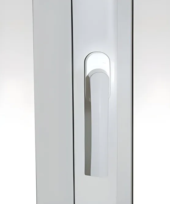 Puerta Corrediza con mosquitero, color blanco brillante (detalle)