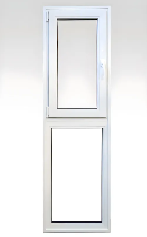 Paño fijo con ventana rebatible, color blanco