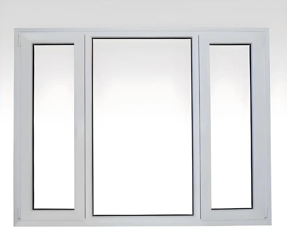 Paños fijo con ventanas rebatibles, color blanco