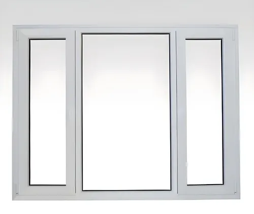 Paños fijo con ventanas rebatibles, color blanco