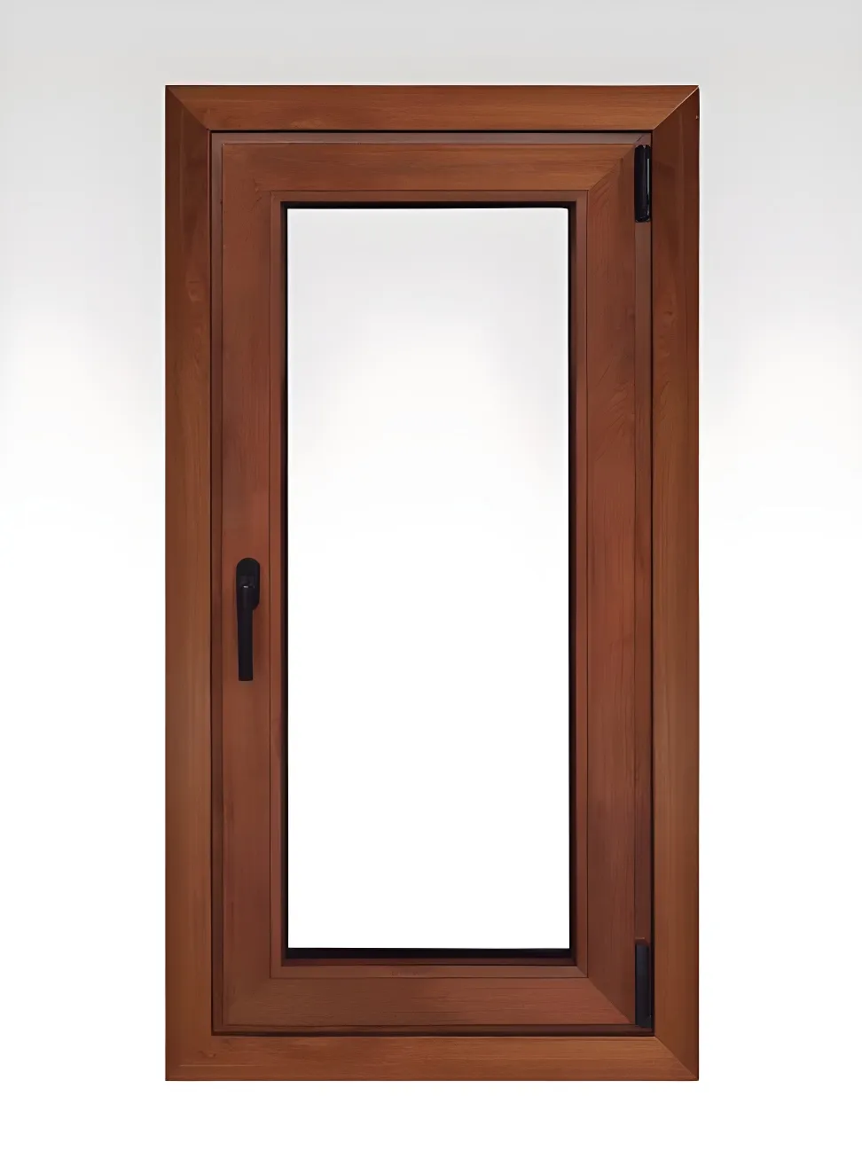 Ventana rebatible 1 hoja, color roble dorado (detalle)