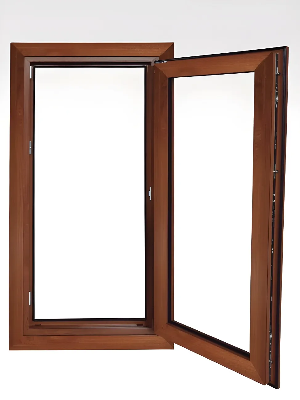 Ventana rebatible 1 hoja, color roble dorado