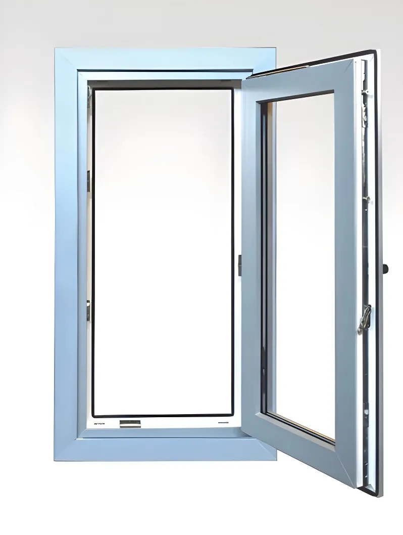 Ventana oscilobatiente 1 hoja, color aluminio (detalle)