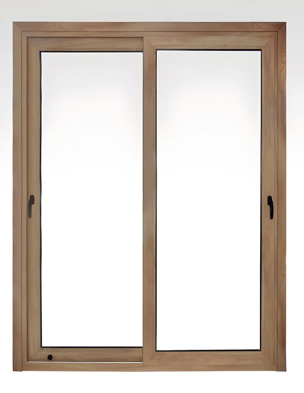 Puerta balcón corrediza simple (sin mosquitero, sin cajón), color negro mate