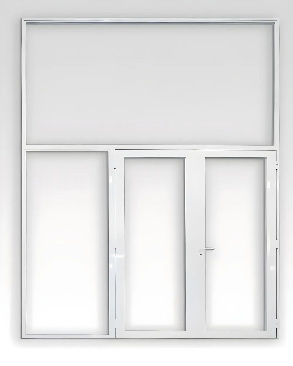 Puerta doble vidriada, color blanco brillante