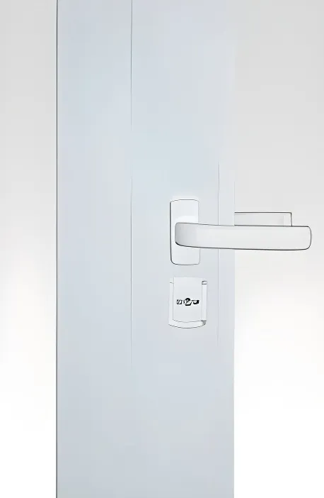 Puerta doble vidriada, color blanco brillante (detalle)