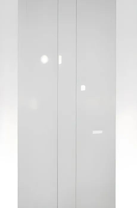 Puerta doble vidriada, color blanco brillante (detalle)