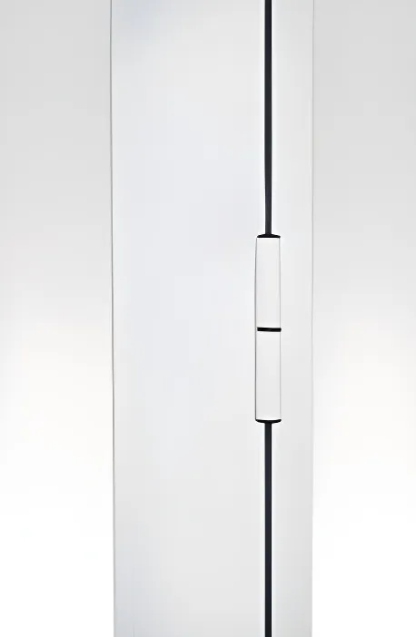 Puerta doble vidriada, color blanco brillante (detalle)