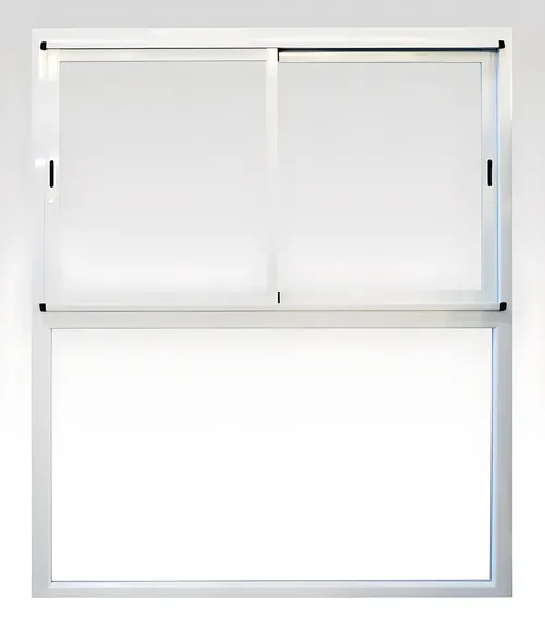 Ventana Corrediza con paño, color blanco brillante