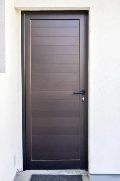 Puerta de servicio ciega de aluminio bronce anodizado